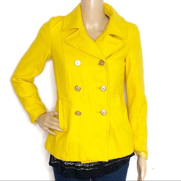 Old Navy Jackets & Blazers - Old Navy Wool Blend Double Breasted Pea Coat Sz XS  European Fashion Classic